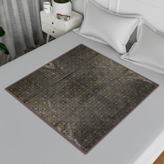 Heart Home Food Mat | Bedsheet Protector for Home | Bed Server Food Mat | Bed Server Mat | Rexine Circle Mattress Protector for Home | Food Mat for Kids | Brown
