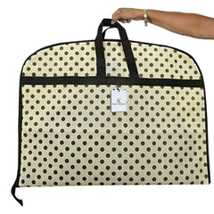 Kuber Industries Foldable Polka Dots Design 6 Piece Non Woven Coat Cover, Cream