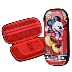 Heart Home Disney Mickey Pencil Pouch | School Pencil Case for Kids | Pen-Pencil Box for Kids | Geometry Box | Compass Box | School Stationery Supplies | Pack of 2 | Red