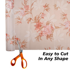 Heart Home Shelf Liner | Kitchen Cabinet Shelf Protector | Kitchen Liners for Cabinets | Drawer Liner Mat | Red Flower Wallpaper Shelf Liner Cabinet Mat | 5 MTR | Cream