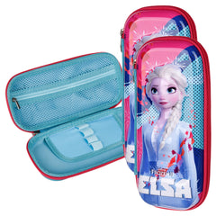 Heart Home Disney Frozen-II Pencil Pouch | School Pencil Case for Kids | Pen-Pencil Box for Kids | Geometry Box | Compass Box | School Stationery Supplies | Pack of 3 | Blue