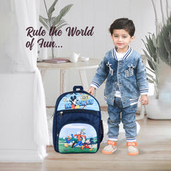 Heart Home Disney Hey Mickey School Bags | Kids School Bags | Student Bookbag | Travel Backpack | School Bag for Girls & Boys | School Bag with 4 Compartments | Navy Blue