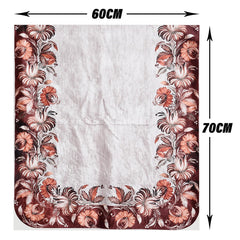 Heart Home Sofa Cover | Single Seater Sofa Slip Cover Set | Brown Flower Sofa Cover | Velvet Couch Cover | Sofa Slipcover Set | Sofa Cover for Living Room | Cream