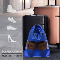 Heart Home Shoe Cover | Travel Shoe Storage Bags | Non-Woven Storage Bag | Shoe Cover with Drawstring | Shoe Organizer with Clear window | Pack of 24 | Multi