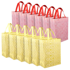 Kuber Industries Shopping Handbag | Grocery Handbag | Shopping Bag | Grocery Shopping Bag | Reusable Shopping Bags | Vegetable Bag | Carry Bag | Pack of 12 | Multicolor