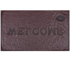 Kuber Industries Doormatturf044 PVC Door Mat (24" x 16", Brown, Standard)