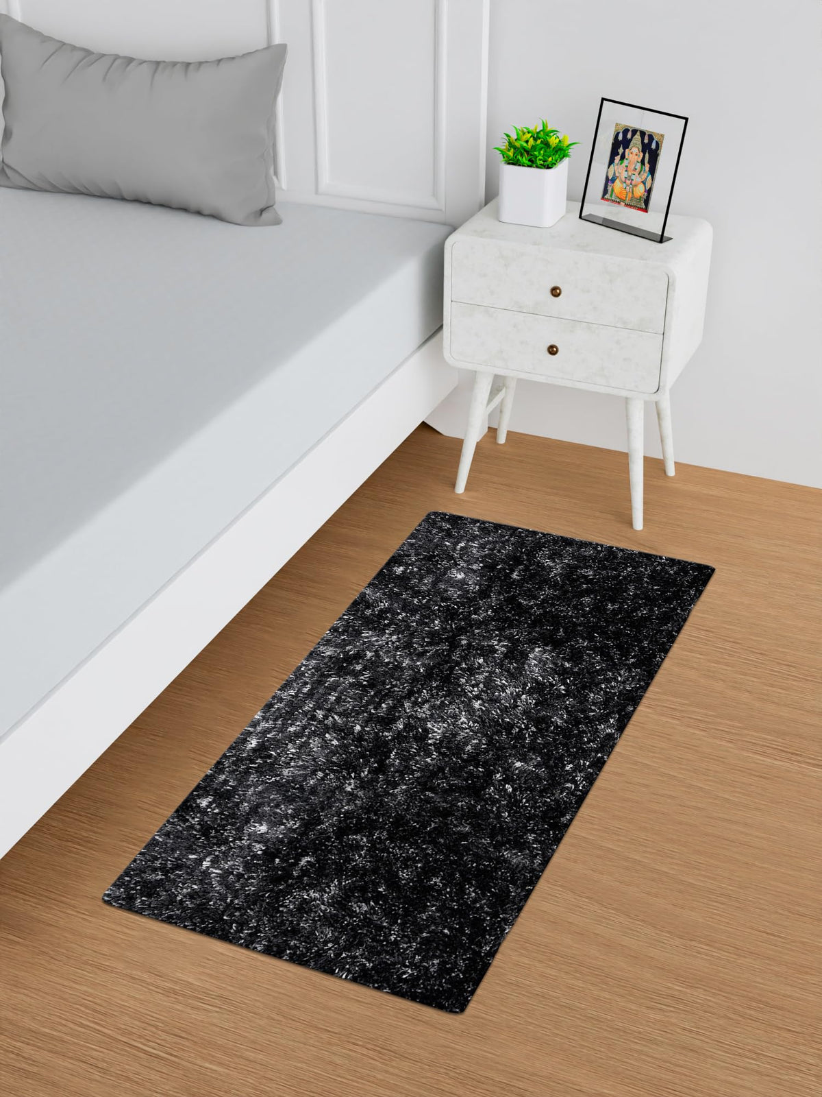 Heart Home Runner | Bedside Runner for Bedroom | Runner for Living Room | Lexus Home Decor Carpet Runner | Anti Skid Carpet Rug Mat | Kitchen Runner | 22x55 | Gray