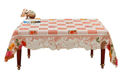 Kuber Industries Fruit Print Cotton 4 Seater Rectangular Dining Table Cover, Maroon-Kubmart11609, Standard
