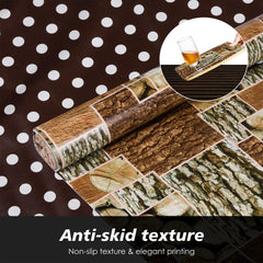 Heart Home Shelf Liner | Kitchen Cabinet Shelf Protector | Kitchen Liners for Cabinets and Drawers | Drawer Liner Mat | Stone Design Shelf Liner Roll | Cabinet Mat | 10 MTR | Brown