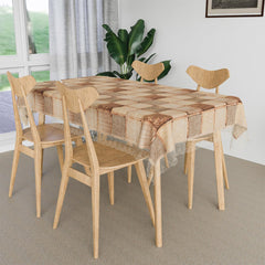 Kuber Industries Dining Table Cover | Kitchen Dining Tablecloth | 4 Seater Center Table Cover | Dining Table Cover for Hall Décor | Chatai Kitchen Tablecloth | 45x70 | Brown