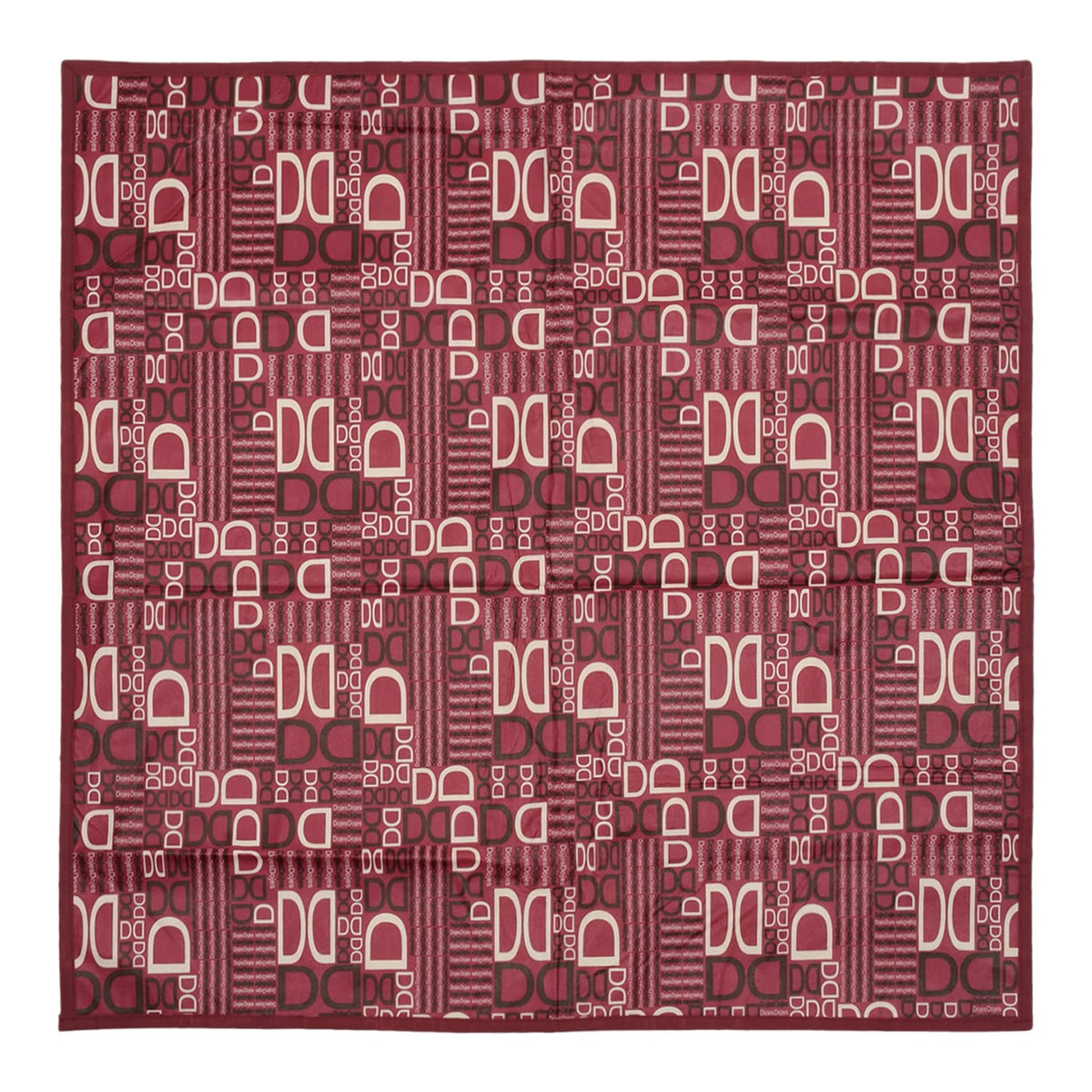Kuber Industries Square D Print Both Sided Bed Server Food Mat (Magenta)