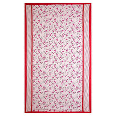 Heart Home Flower Design Pure Cotton Single Bed Top Sheet, Chadar (Pink)-HS43HEARTH26871