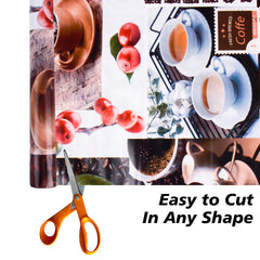 Heart Home Shelf Liner | Kitchen Cabinet Shelf Protector | Kitchen Liners for Cabinets and Drawers | Drawer Liner Mat | Cup-Design Shelf Liner Roll | Cabinet Mat | 3 MTR | Pack of 2 | Coffee