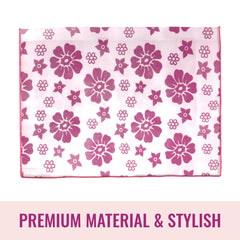 Kuber Industries Clothes Organizer For Wardrobe (Pack of 3 Each) 2-in-1 Combo Storage Organizer For Saree and Blouse - Dress Organizer For Wardrobe - Saree Covers With Zip (Pink)