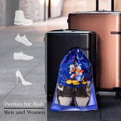 Heart Home Shoe Cover | Travel Shoe Storage Bags | Polyester Storage Bag | Drawstring Shoe Cover | Shoe Organizer with Clear window | Pack of 12 | Multi