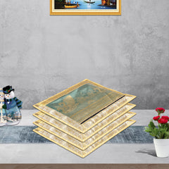 Heart Home Saree Cover | Clothes Storage Bag | Single Packing Saree with Zip Closure | Wardrobe Organizer | Cloth Stoarge Organizer | 4 Side Lace Saree Cover | Pack of 9 | Golden