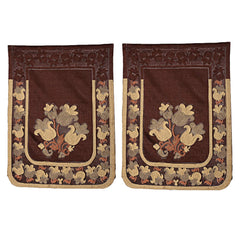 Kuber Industries Floral 6 Piece Cotton Sofa Cover Set - Cream