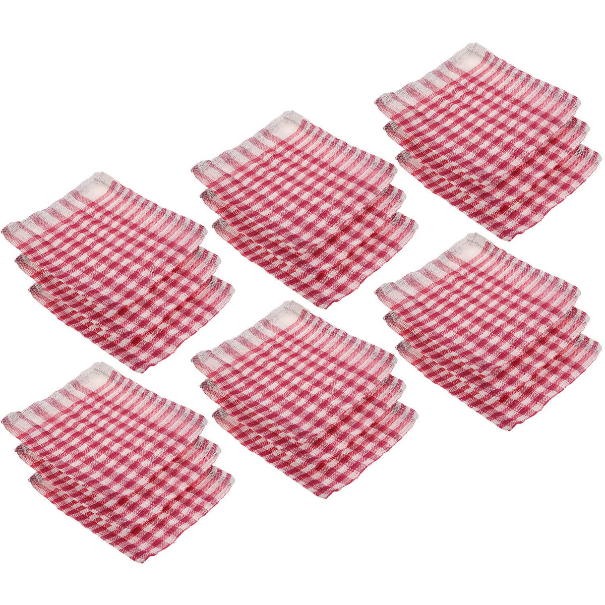 Kuber Industries Duster | Wet Dry Cleaning Napkin | Cotton Kitchen Duster | 300 GSM Kitchen Cleaning Clothes | Pocha for Kitchen | Car | Desk | Fan | Set of 18 | 101 | Pink
