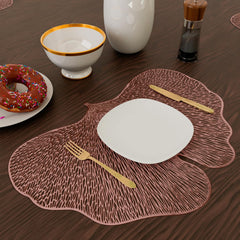 Heart Home Placemat | Placemats for Dining Room | Designer Table Mat Set | Placemats for Kitchen Table | Side Table Placemats | Butterfly Placemat Set | 6 Piece Set | Copper