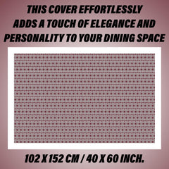Heart Home Center Table Cover | PVC Table Cloth Cover | 4 Seater Table Cloth | Self Star Table Cover | Table Protector | Table Cover for Center Table | 40x60 Inch | CTC | Brown