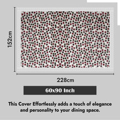 Kuber Industries Dining Table Cover | PVC Table Cloth Cover | 6-Seater Table Cloth | Table Protector Cover | Table Cover for Dining Table | Dot Table Cover | 60x90 Inch | DTC | Multi