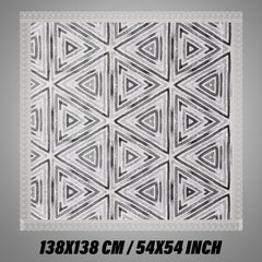 Heart Home Table Cover | PVC Dining Table Cover | Table Cloth | Center Table Cover | Table Cover for Kitchen Table | Triangle Table Cover for Hall Décor | 54 Inch | Gray