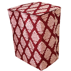 Kuber Industries Floral Design Cotton Top Load Semi Automatic Washing Machine Cover - Maroon