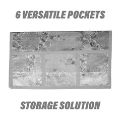 Kuber Industries Fridge Top Cover | PVC Fridge Top Cover | Refrigerator Cover with 6 Side Pockets | Refrigerator Top Protector | Appliance Cover | Fridge Top Cover 101 | Gray