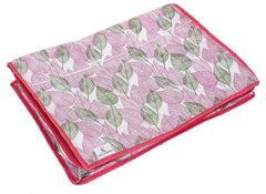 Kuber Industries Non-Woven Leaf Print Saree Covers With Zip|Foldable Wardrobe Organizer For Clothes|Saree Bags Keep 8 To 10 Saree|Suitable For Lehenga, Suit, Dress|Pack Of 3 (Multi)