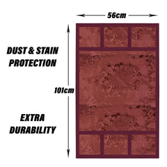 Kuber Industries Fridge Top Cover | PVC Fridge Top Cover | Refrigerator Cover with 6 Side Pockets | Refrigerator Top Protector | Appliance Cover | Fridge Top Cover 101 | Maroon