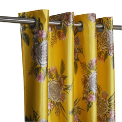 Kuber Industries 1 Piece Polyester 7 Feet Eyelet Door Curtain (Gold) -Ctktc12911