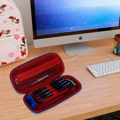 Heart Home Marvel Spider-Man Pencil Pouch | School Pencil Case for Kids | Pen-Pencil Box for Kids | Geometry Box | Compass Box | School Stationery Supplies | Pack of 3 | Red