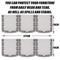 Heart Home Sofa Cover | 3 Seater Sofa Slip Cover Set | Digital Painting Sofa Cover | SUEDE Ultra Sonic Couch Cover | Sofa Slipcover Set Living Room | Cream