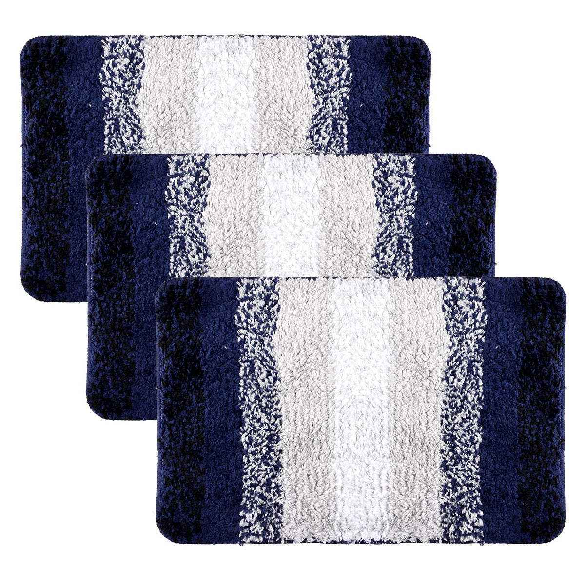 Heart Home Door Mat | Dust Trapper Mat | Door Entrance Mat | Anti-Skid Door Mat | Floor Mat for Home Entrance | Blue Patta Rainbow Mat | Entryway Door Mat | Pack of 3 | Gray