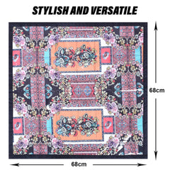 Kuber Industries Food Mat | Digital Flower Print Bed Server | Laminated Bed Protector for Home | Bed Server for Bedsheet | 27 Inch | Black