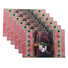 Kuber Industries PVC 6 Pieces Reversible Dining Table Placemat Set (Multi) -CTLTC11315