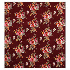 Kuber Industries Flower Printed Cotton Double Bedsheet with 2 Pillow Covers (Walnut)-HS43KUBMART26826