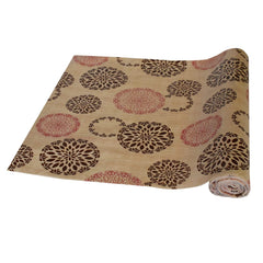 Heart Home Rangoli Printed PVC Anti Slip Skid Shelf Mat, 10 Mtr (Sand)
