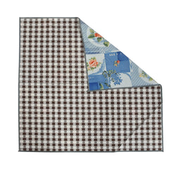 Heart Home PVC Floral Print Both Sided Bed Server Food Mat, Bedsheet Protector for Home 36"x36" (Brown) 54HH4335.