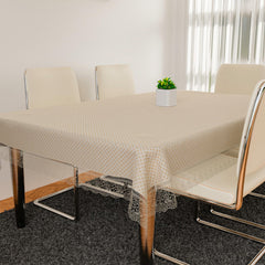 Kuber Industries Dining Table Cover | Kitchen Dining Tablecloth | 6 Seater Dining Table Cover | Dining Table Cover for Hall Décor | Dot Design Tablecloth | DTC | 60x90 | Golden