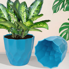 Heart Home Flower Pot | Flower Planter Pots for Indoor | Flower Pots for Outdoor | Pot for Garden & Balcony Flowering | Flower Plants Pot | Barfi Flower Pot | 6 Inch | Pack of 5 | Multi