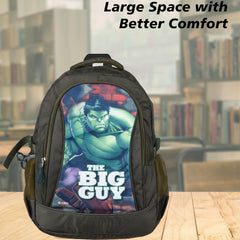 Heart Home Marvel The Big Guy Hulk School Bags | Kids School Bags | Student Bookbag | Travel Backpack | School Bag for Girls & Boys | School Bag with 3 Compartments | Green