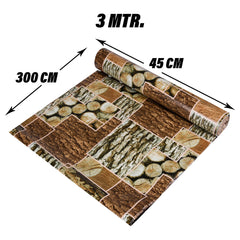 Heart Home Shelf Liner | Kitchen Cabinet Shelf Protector | Kitchen Liners for Cabinets and Drawers | Drawer Liner Mat | Stone Design Shelf Liner Roll | Cabinet Mat | 3 MTR | Pack of 2 | Brown