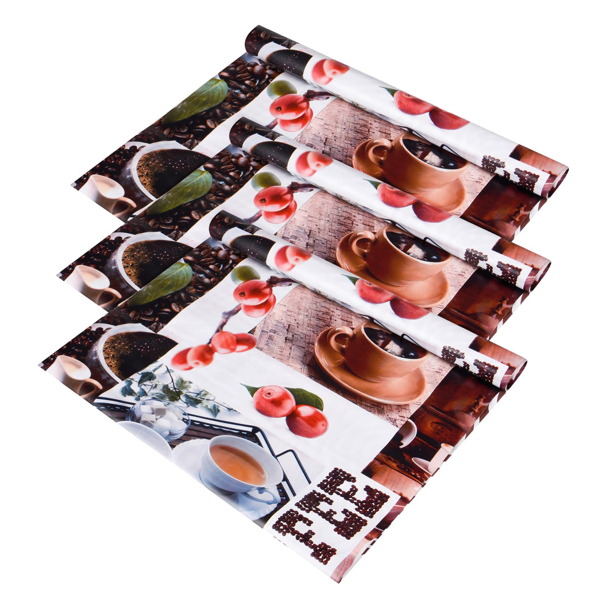 Heart Home Shelf Liner | Kitchen Cabinet Shelf Protector | Kitchen Liners for Cabinets and Drawers | Drawer Liner Mat | Cup-Design Shelf Liner Roll | Cabinet Mat | 3 MTR | Pack of 3 | Coffee