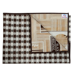 Heart Home PVC Floral Print Both Sided Bed Server Food Mat, Bedsheet Protector for Home 36"x36" (Brown) 54HH4335.