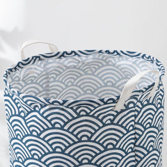Kuber Industries Laundry Basket For Clothes|Foldable Laundry Hamper|Basket For Toys, Dirty clothes, Storage "45 LTR"-Pack of 6 (Blue)