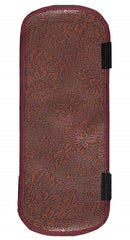 Kuber Industries Flower Design 3 Pieces PVC Fridge Mats,2 Piece Handle Cover and 1 Piece Fridge Top Cover (Maroon) - CTKTC39668
