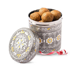 Kuber Industries 1600ml Silver Crafted Stainless Steel Containers for Kitchen with Lid | Aesthetic Multipurpose Storage Canister for Kitchen Organizer | Steel Dabba/Box for home | Silver