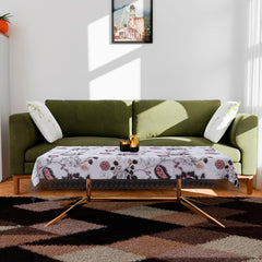 Kuber Industries Center Table Cover | PVC Table Cloth Cover | 4 Seater Table Cloth | 3D Gulab Table Cover | Table Protector | Table Cover for Center Table | 40x60 Inch | CTC | Black