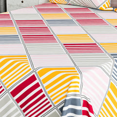 Heart Home Double Bedsheet | Bedsheet for Double Bed | Double Bedsheet with 2 Pillow Covers | Cotton Double Bed Sheet Set | New Zig Zag Bedsheet | 90x100 | White